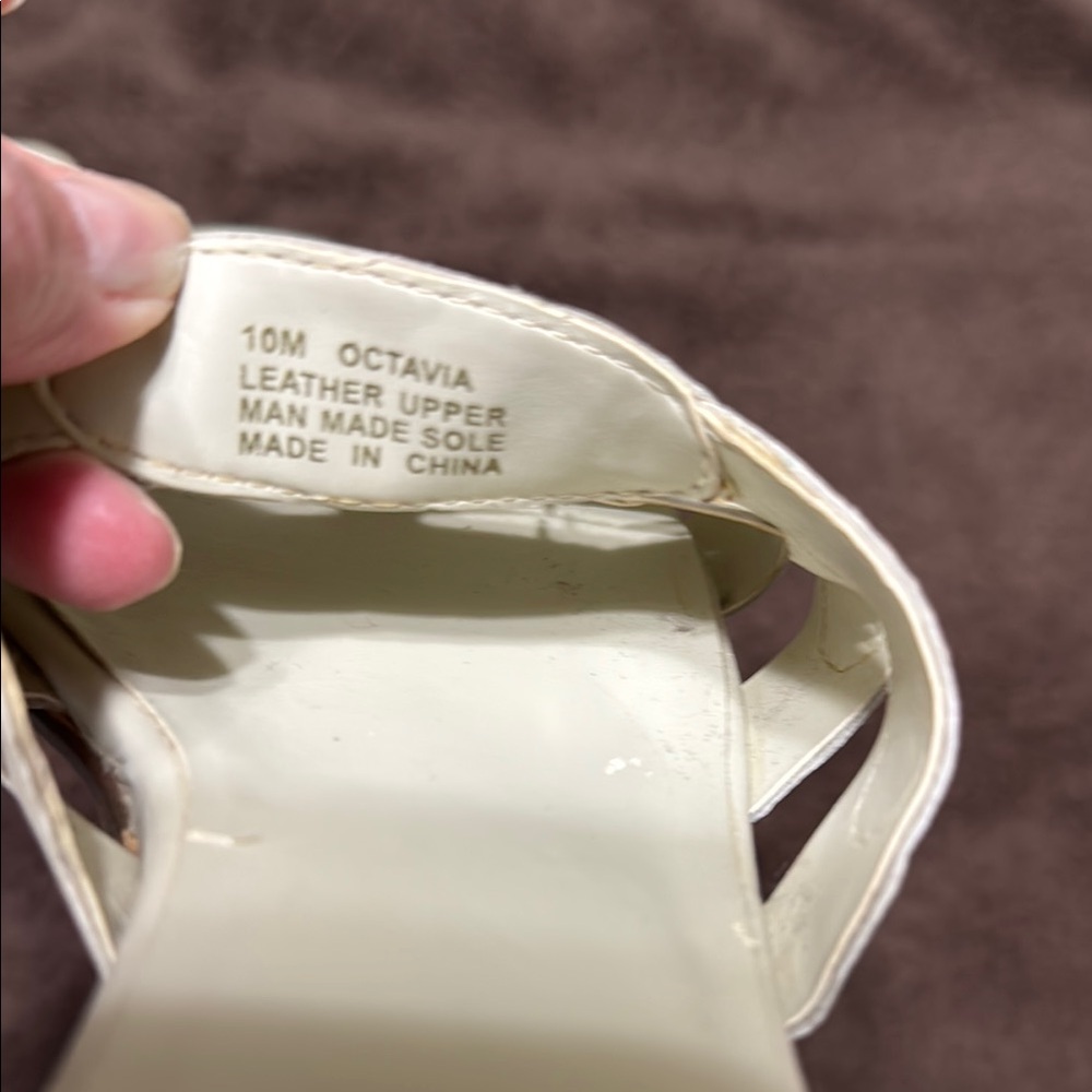 Etienne Aigner Cream Sculptural Sandals - Picture 3 of 5
